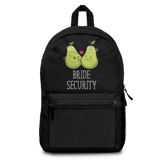 Bride Security Funny Wedding Little Ring Bear Backpacks