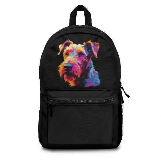 Watercolor Colorful Irish Terrier Backpacks