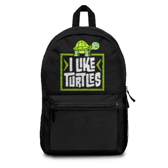 I Like Turtles Cute Tortoise Love Turtle Lover Backpacks