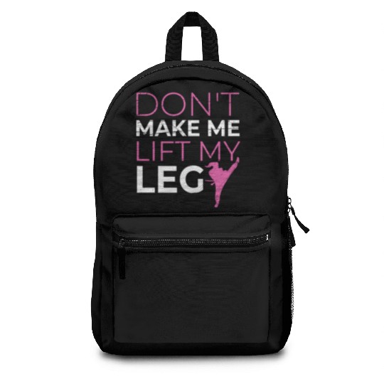 Funny karate girl martial arts Backpacks