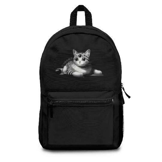 Three-Eyed Cat Enigma: A Mystical Japanese Marvel Backpacks