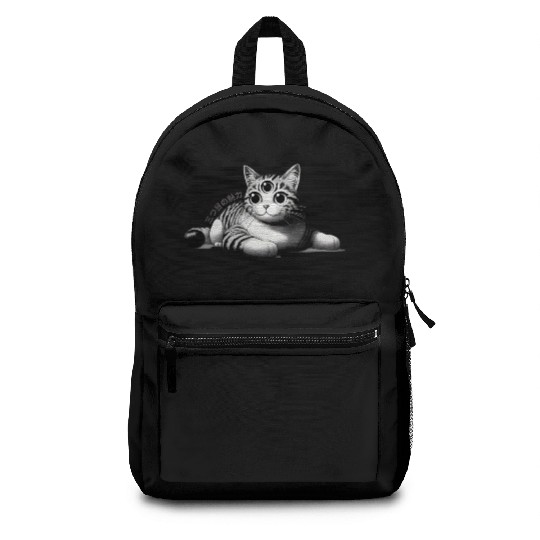 Three-Eyed Cat Enigma: A Mystical Japanese Marvel Backpacks