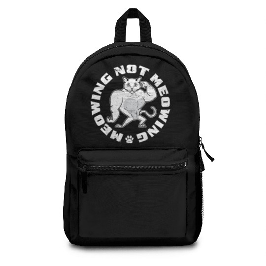 Mewing Not Meowing Funny Cat Meme Jawline Backpacks