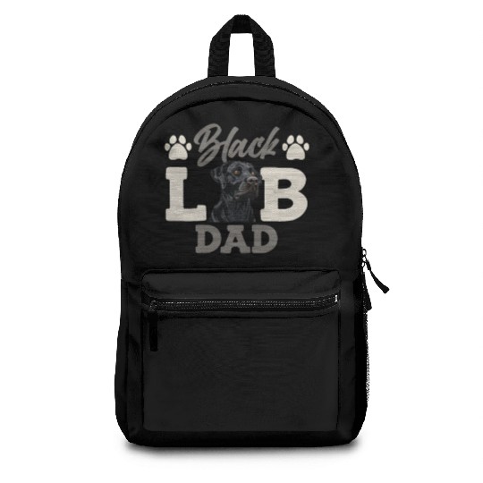Black Labrador BLACK LAB DAD Labrador Owner Backpacks
