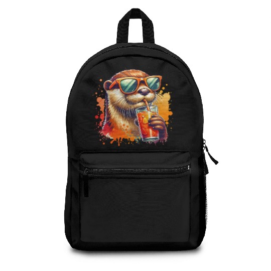 Cute Sea Otter Backpacks Gift for Animal Lover