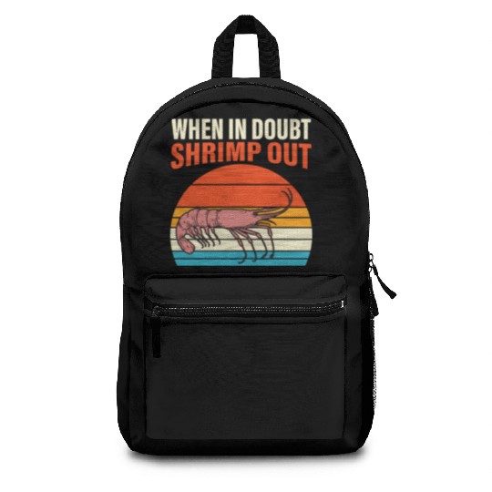 When In Doubt Shrimp Out Retro BJJ Brazilian Backpacks