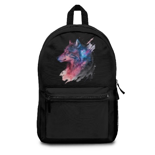 Wolf Print, Cosmic Wolves, Animal Print, Cosmos Backpacks