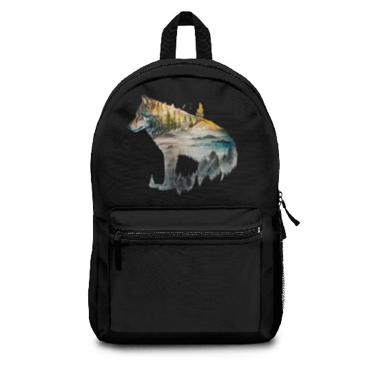 Wolf Print, Cosmic Wolves, Animal Print, Cosmos Backpacks
