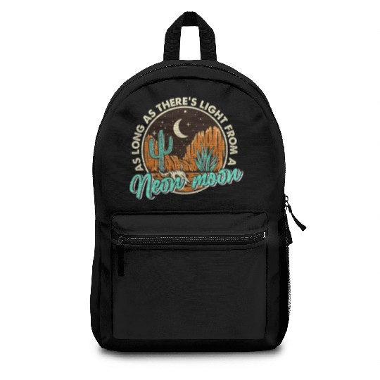 Neon Moon Cactus Country Mountain Vintage Retro Backpacks