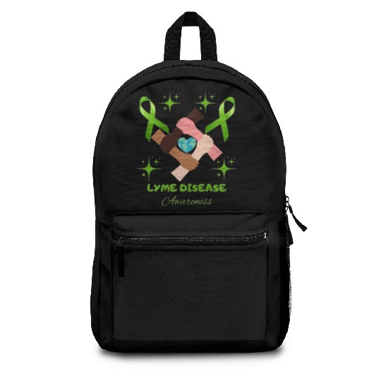 Lime Green Ribbon Lyme Disease Awareness Backpacks