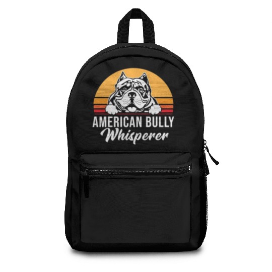 Live Love Bark Retro Vintage American Bully Funny Backpacks