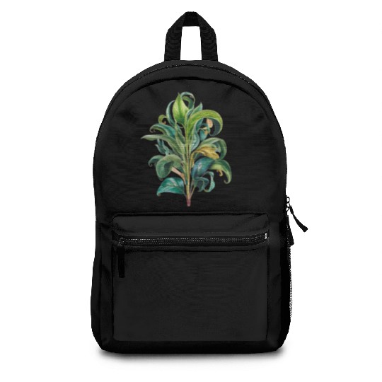 Watercolor Plant Hand Painted Backpacks
