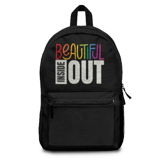 Beautiful Inside Out (black) Backpacks