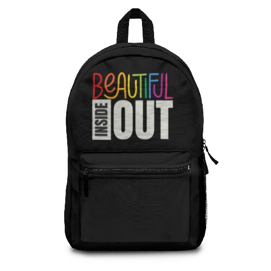 Beautiful Inside Out (black) Backpacks