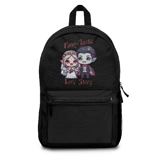 Vampire Bride and Groom Love Story Backpacks