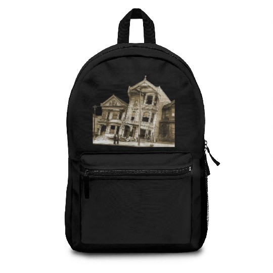 San Francisco 1906 Earthquake Illustration URM Backpacks