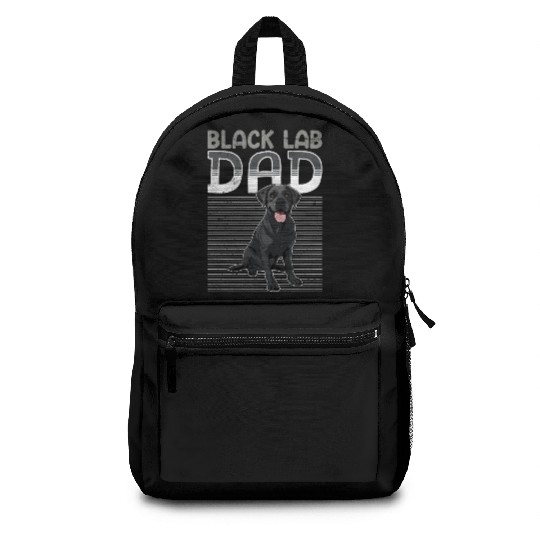 Black Labrador BLACK LAB DAD Labrador Owner Backpacks