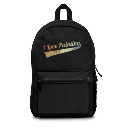 I Love Painting Vintage Look Backpacks