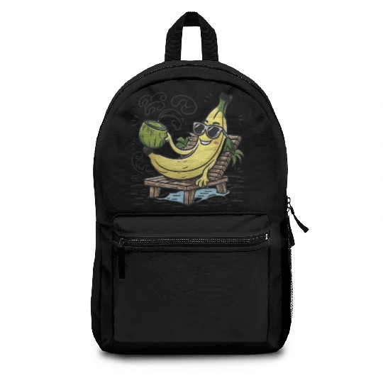 Tropical Paradise: Tranquil Beach Sunset Backpacks
