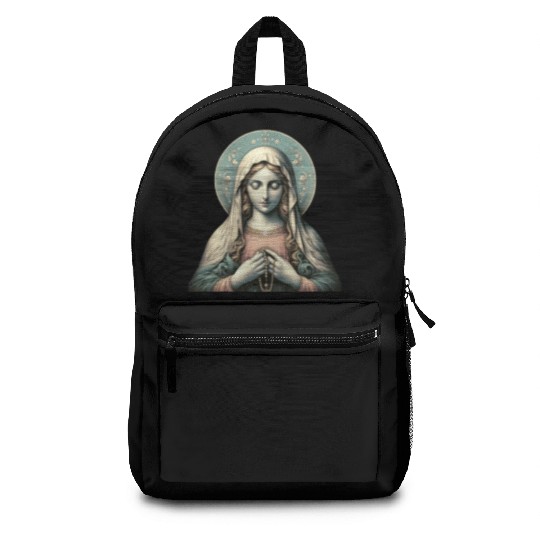 Serene Madonna ic Image Backpacks