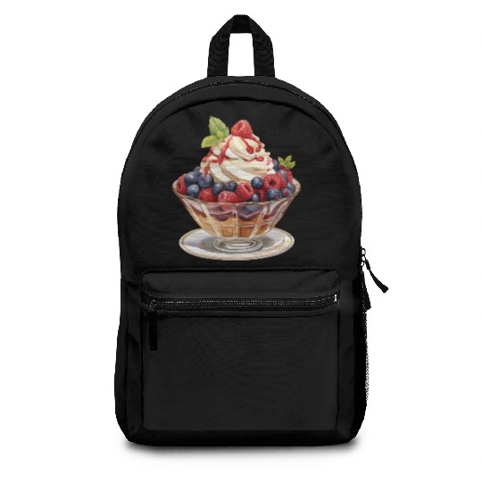 Fruity Raspberries and Blueberries Parfait Sundae Backpacks