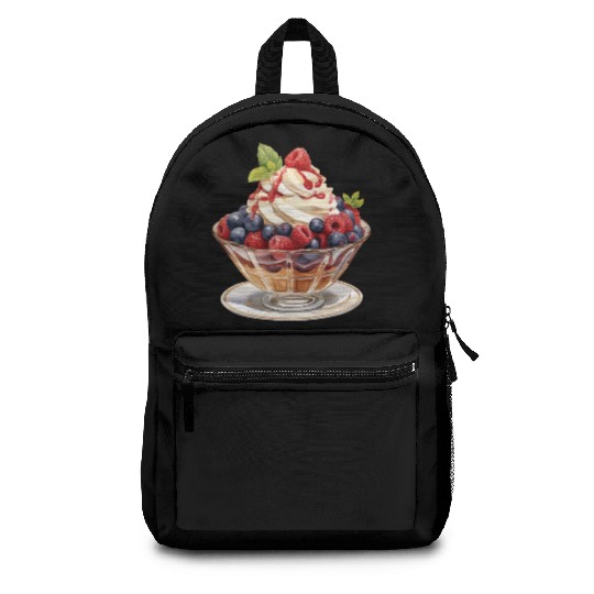 Fruity Raspberries and Blueberries Parfait Sundae Backpacks