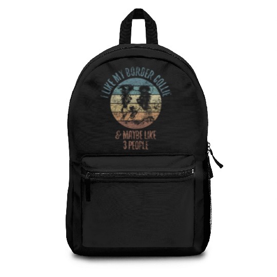 Unique Border Collie Design For Dog Lovers Backpacks