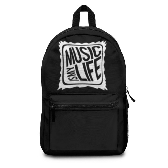 Music Is My Life Party Club Concert Sound Love Backpacks
