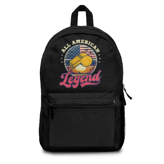 4th Of July PE Teacher All American Legend Backpacks