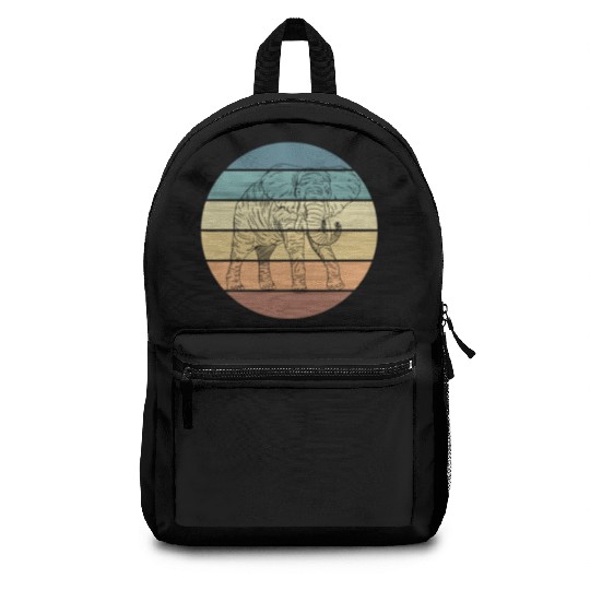 Retro Elephant Spirit Adventure Awaits You Backpacks