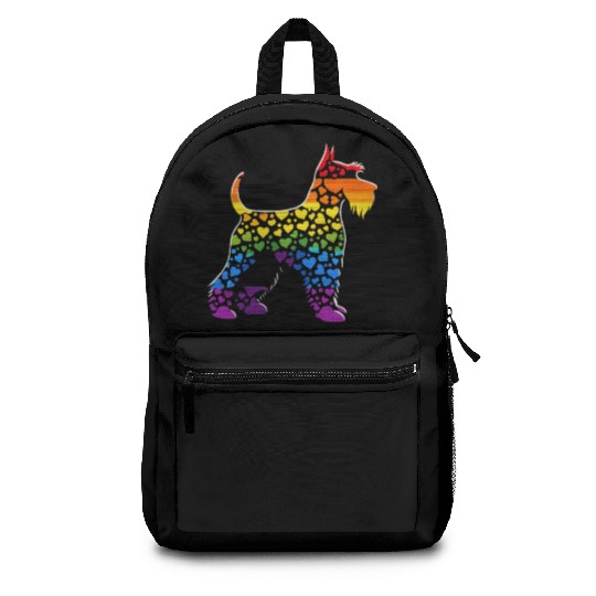 Miniature Schnauzer Rainbow LGBT Gay Pride Lesbian Backpacks
