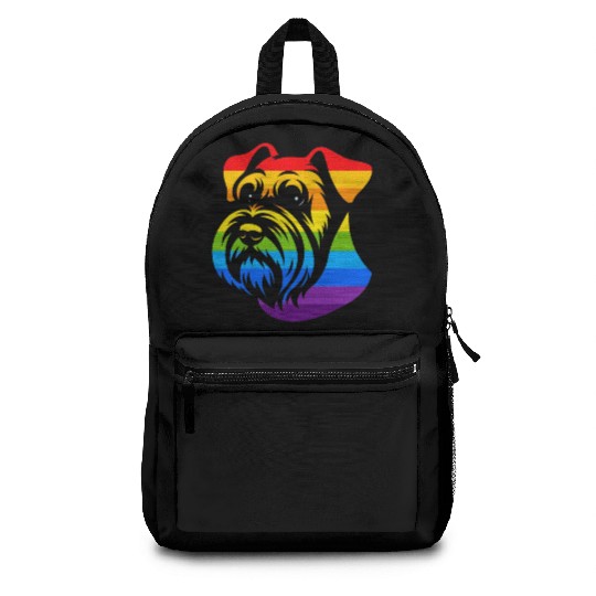 Miniature Schnauzer Rainbow LGBT Gay Pride Lesbian Backpacks