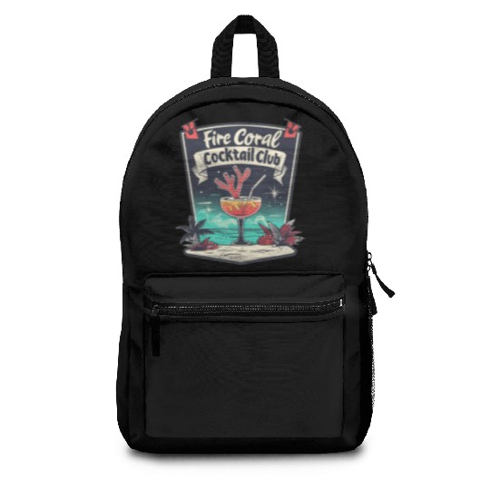 Fire Coral Cocktail Club Backpacks