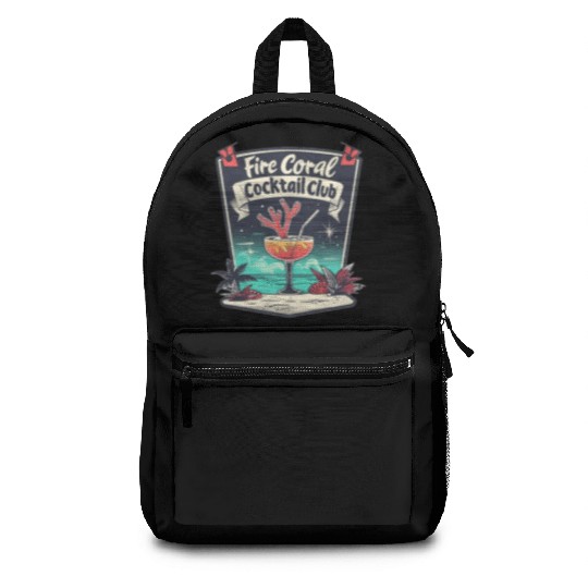 Fire Coral Cocktail Club Backpacks