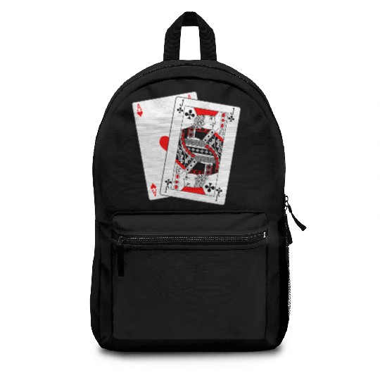 Two cards Blackjack Backpacks