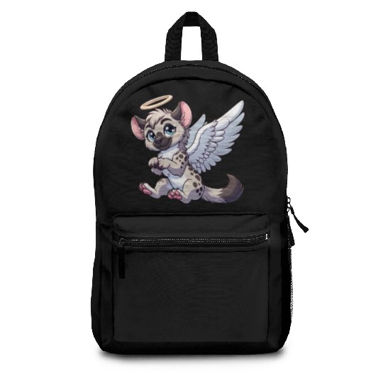 Hyena angel wings halo Backpacks