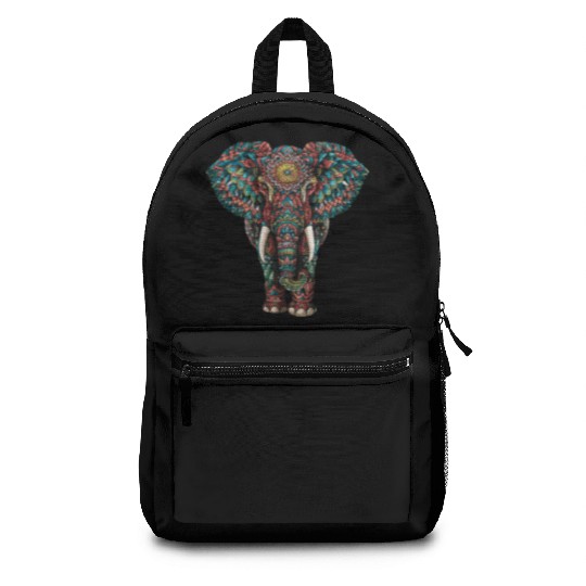 Elephant Mandala for a Art lover Elephant fan Backpacks
