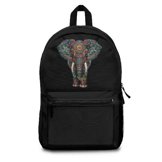 Elephant Mandala for a Art lover Elephant fan Backpacks