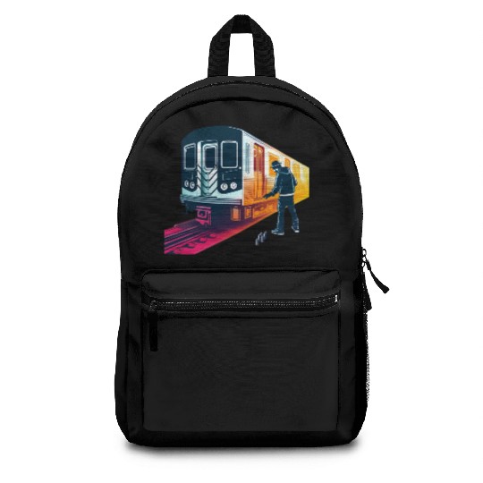 AI Teen at Subway Layup Masked Backpacks