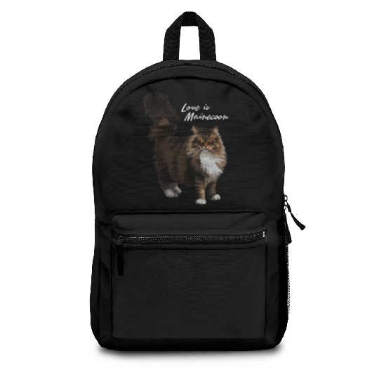 Love is Maine cat Backpacks