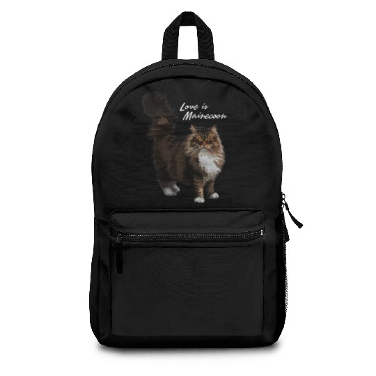 Love is Maine cat Backpacks