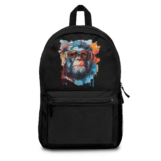 Monkey Head In Cool Backpacks