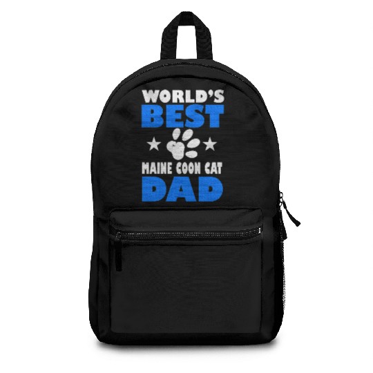 World's Best Maine Cat Dad Owner Lover Backpacks