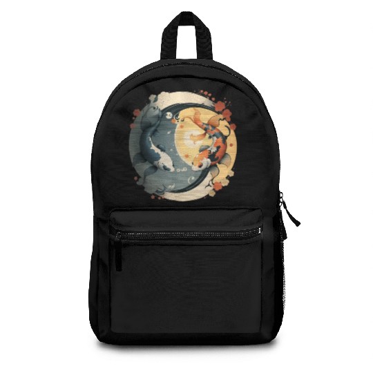 Japanese Koi Fish Yin Yang Backpacks