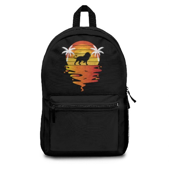Lion Backpacks retro sunset 70s vintage zookeeper Lion