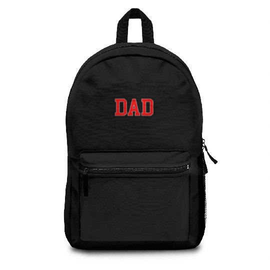 fantasy sports dad college font Backpacks
