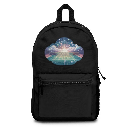 Tennis Court Sunrise Backpacks