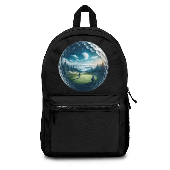 Twilight A Golf Dream Scape Surreal Golfing Course Backpacks