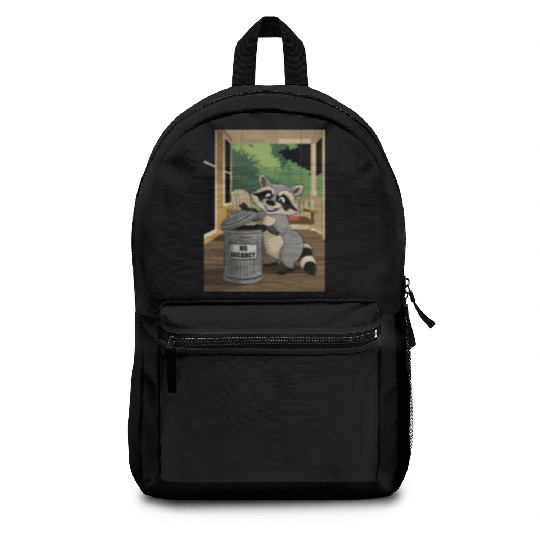 Racoon Trash Panda Metal Trash Can No Vacancy Backpacks