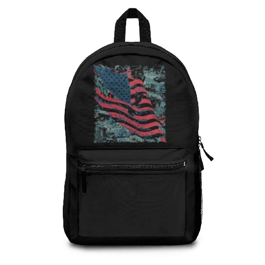 patriotism and nature The American flag Backpacks